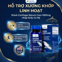 Viên uống hỗ trợ bôi trơn khớp, duy trì sức khỏe của khớp Shark Cartilage NatureCare (60 viên) 2