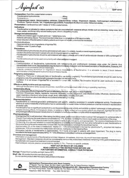 Thuốc Agimfast 60 Agimexpharm điều trị viêm mũi dị ứng, mày đay mạn tính vô căn (2 vỉ x 10 viên)