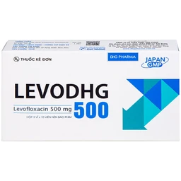 Thuốc LevoDHG 500 điều trị các chứng nhiễm khuẩn, viêm phổi, viêm tiền liệt tuyến (3 vỉ x 10 viên)
