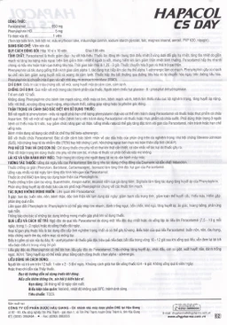 Thuốc Hapacol CS Day DHG điều trị sốt, sổ mũi, sung huyết mũi (10 vỉ x 10 viên)