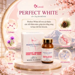 Viên uống hỗ trợ làm đẹp da, giúp da trắng sáng, cải thiện thâm nám, hạn chế lão hóa da Perfect White Jpanwell (60 viên) 2