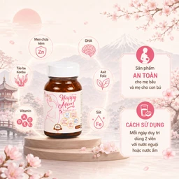 Viên uống bổ sung vitamin và khoáng chất cho bà mẹ trước, trong và sau thai kỳ Happy Mom Jpanwell (60 viên) 4