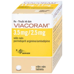 Thuốc Viacoram 3.5mg/2.5mg Servier điều trị tăng huyết áp vô căn (30 viên)