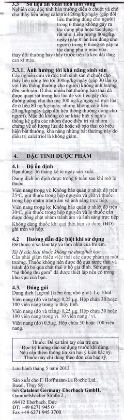 Thuốc Rocaltrol 0.25mcg Catalent điều trị chứng loãng xương sau mãn kinh (30 viên)