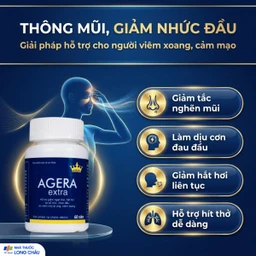 Viên uống hỗ trợ giảm ngạt mũi, hắt hơi và sổ mũi, nhức đầu do viêm mũi dị ứng Agera Extra Kingphar (60 viên) 3
