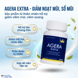 Viên uống hỗ trợ giảm ngạt mũi, hắt hơi và sổ mũi, nhức đầu do viêm mũi dị ứng Agera Extra Kingphar (60 viên) 2