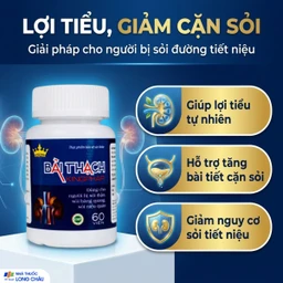 Viên uống giúp lợi tiểu, hỗ trợ bài tiết cặn sỏi giảm sỏi tiết niệu Bài Thạch Kingphar (60 viên) 3