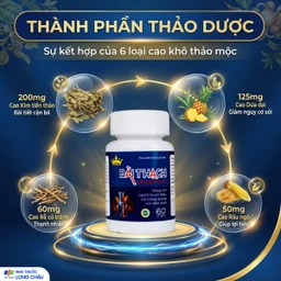 Viên uống giúp lợi tiểu, hỗ trợ bài tiết cặn sỏi giảm sỏi tiết niệu Bài Thạch Kingphar (60 viên) 4