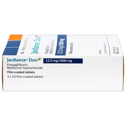 Viên nén Jardiance Duo 12.5mg/1000mg điều trị đái tháo đường típ 2 (3 vỉ x 10 viên)