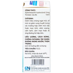 Thuốc nhỏ mũi Jazxylo Gia Nguyễn giảm ngạt mũi, sổ mũi, sung huyết (10ml) 5