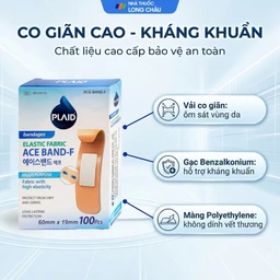 Băng cá nhân vải Plaid Ace Band-F 60x19mm (100 miếng) Young Chemical 3