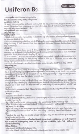 Thuốc Uniferon B9 Mediplantex điều trị thiếu máu do thiếu sắt và acid folic (3 vỉ x 10 viên)