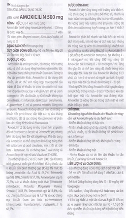 Thuốc Amoxicilin 500mg Thephaco điều trị nhiễm khuẩn (10 vỉ x 10 viên)