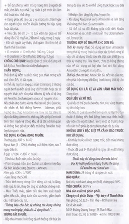 Thuốc Amoxicilin 500mg Thephaco điều trị nhiễm khuẩn (10 vỉ x 10 viên)