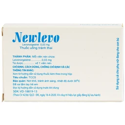 Thuốc tránh thai hằng ngày Newlevo Babiophar (1 vỉ x 28 viên)