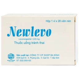 Thuốc tránh thai hằng ngày Newlevo Babiophar (1 vỉ x 28 viên)