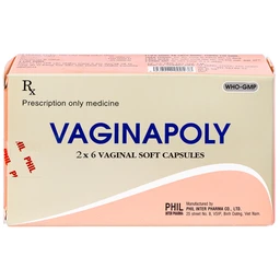 Viên đặt phụ khoa Vaginapoly Phil Inter điều trị nhiễm trùng ở âm đạo (2 vỉ x 6 viên)