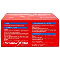 Viên nén Paralmax Extra 500mg/65mg Boston giảm đau nhẹ đến trung bình và hạ sốt  (15 vỉ x 12 viên)
