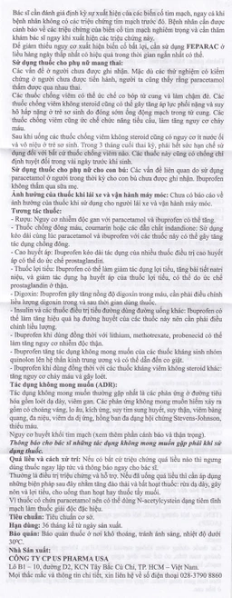 Thuốc Feparac USP giảm đau và kháng viêm (10 vỉ x 10 viên)