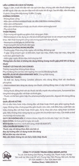 Thuốc Evadays Vaginal 500mg Mediplantex điều trị viêm âm đạo (1 vỉ x 10 viên)