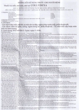 Thuốc Collydexa Hà Nội Pharma điều trị đau mắt, viêm tai giữa, viêm mũi cấp hoặc mãn tính (5ml)