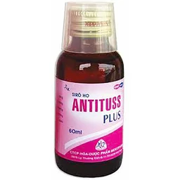 Siro ho Antituss Plus Mekophar vị dâu hỗ trợ giảm ho (60ml)