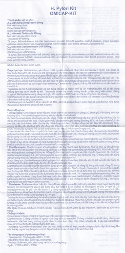 Thuốc Omicap-Kit Micro điều trị viêm dạ dày mãn tính, loét dạ dày - tá tràng (7 kít) 