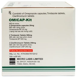Thuốc Omicap-Kit Micro điều trị viêm dạ dày mãn tính, loét dạ dày - tá tràng (7 kít) 