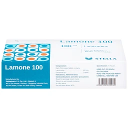 Thuốc Lamone 100 Stella điều trị viêm gan siêu vi B mãn tính (3 vỉ x 10 viên)