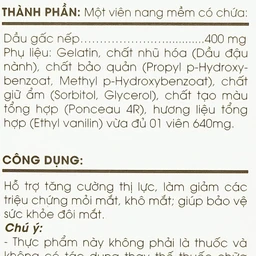 Viên hỗ trợ tăng cường thị lực Dầu Gấc Tuệ Linh (60 viên)