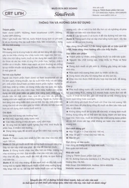 Muối rửa mũi xoang Sinufresh Cát Linh (30 gói và 1 chai 180ml) giúp làm sạch, giảm ngạt mũi, sổ mũi