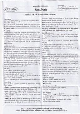 Muối rửa mũi xoang Sinufresh Cát Linh (50 gói) giúp làm sạch, giảm ngạt mũi, sổ mũi