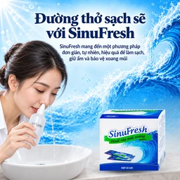 Muối rửa mũi xoang Sinufresh Cát Linh (50 gói) giúp làm sạch, giảm ngạt mũi, sổ mũi 2