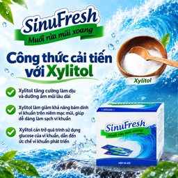Muối rửa mũi xoang Sinufresh Cát Linh (50 gói) giúp làm sạch, giảm ngạt mũi, sổ mũi 4