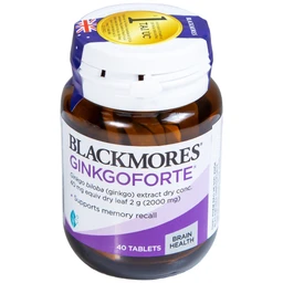 Viên uống Blackmores Ginkgo Forte hỗ trợ tuần hoàn máu não (40 viên)