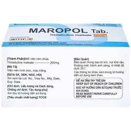 Viên nén Maropol 200mg Withus Pharma điều trị đau do rối loạn chức năng ống tiêu hóa (10 vỉ x 10 viên)
