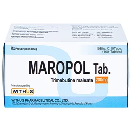 Viên nén Maropol 200mg Withus Pharma điều trị đau do rối loạn chức năng ống tiêu hóa (10 vỉ x 10 viên)