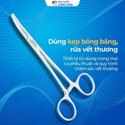 Pen gắp cong không mấu size 16cm dùng kẹp bông băng, băng gạc rửa vết thương 3
