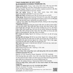 Viên hỗ trợ làn da khỏe mạnh Blackmores Evening Primrose Oil (190 viên)