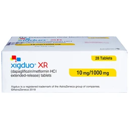 Thuốc Xigduo XR 10mg/1000mg Astrazeneca cải thiện kiểm soát đường huyết (4 vỉ x 7 viên)
