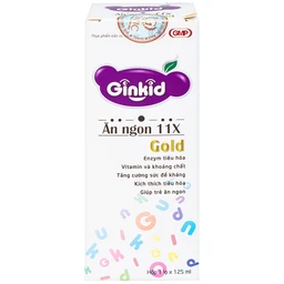 Siro tăng cường tiêu hóa, giúp trẻ ăn ngon Ginkid Ăn Ngon 11X Gold (125ml)