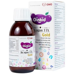 Siro tăng cường tiêu hóa, giúp trẻ ăn ngon Ginkid Ăn Ngon 11X Gold (125ml)