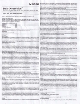 Thuốc Dolo-Neurobion Merck giảm đau khớp, phong thấp (5 vỉ x 10 viên)