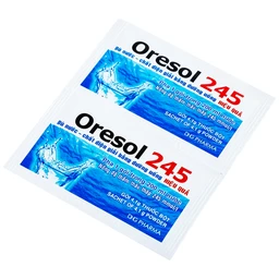 Bột pha uống Oresol 245 DHG Pharma bù nước, bổ sung chất điện giải, điều trị mất nước do tiêu chảy (20 gói x 4.1g)