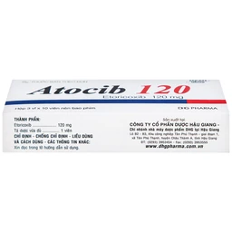 Thuốc Atocib 120mg DHG điều trị thoái hóa khớp, viêm khớp dạng thấp (3 vỉ x 10 viên)
