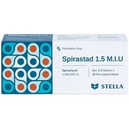 Thuốc Spirastad 1.5 M.I.U Stella điều trị dự phòng viêm màng não (3 vỉ x 10 viên)