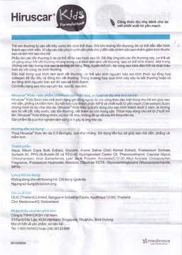 Gel bôi sẹo cho bé Hiruscar Kids Medinova (10g)