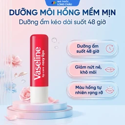 Son dưỡng ẩm Vaseline Rosy Lips giúp làm mềm môi, màu hồng tự nhiên (4.8g) 2