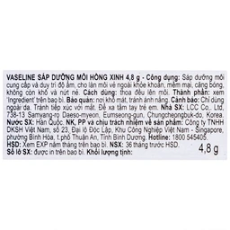 Son dưỡng ẩm Vaseline Rosy Lips giúp làm mềm môi, màu hồng tự nhiên (4.8g)
