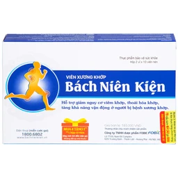 Viên hỗ trợ giảm nguy cơ viêm khớp Bách Niên Kiện Fobic (2 vỉ x 10 viên)